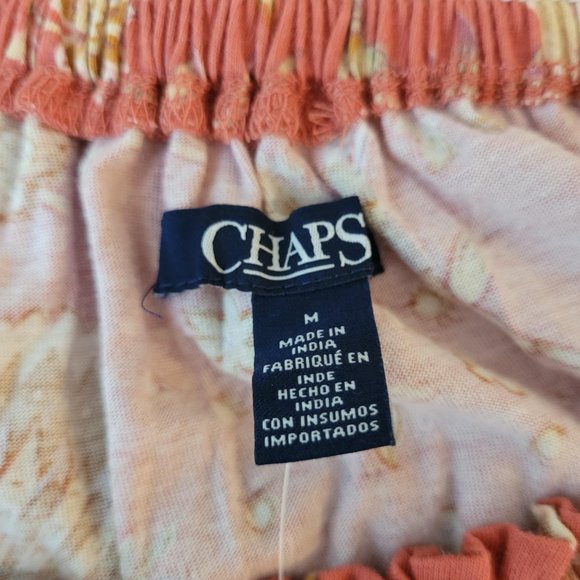 Chaps summer dress in orange with flower print. Size M. NWT - Picture 6 of 8
